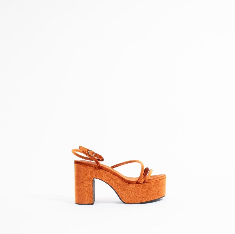 Evening JEFFREY CAMPBELL | Mamba | Orange Velvet