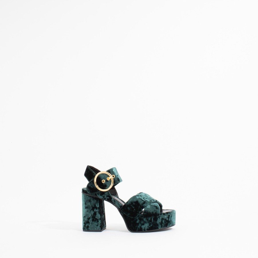 Heels SEE BY CHLOE | Orla | Jumble Velvet/Dark Green