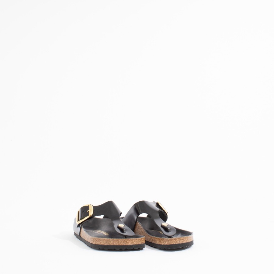 Flats BIRKENSTOCK | Gizeh Big Buckle | High Shine Black