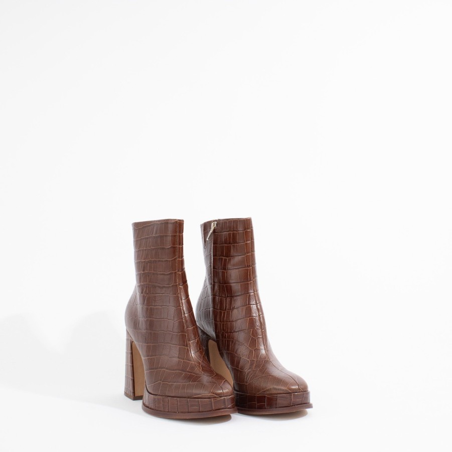 Heels DOLCE VITA | Lochly | Walnut Embossed Leather