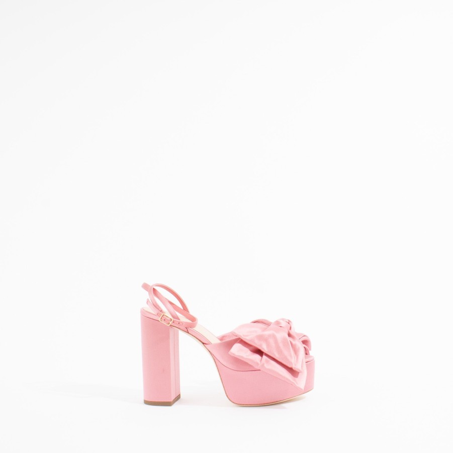 Wedges & Platforms LOEFFLER RANDALL | Kiki Platform | Satin Bow Blush