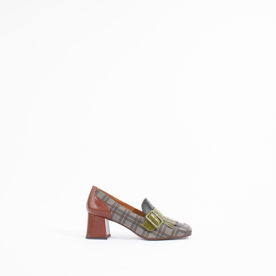 Heels CHIE MIHARA | Voyala | Black/Green Multi