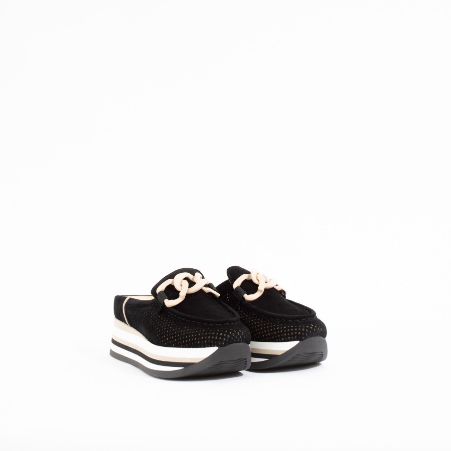 Mules & Slides SOFTWAVES | 7.78.58 | Black/Camel