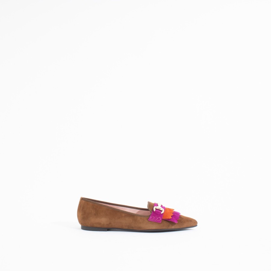 Flats PRETTY BALLERINAS | Ella | Cognac/Magenta/Orange