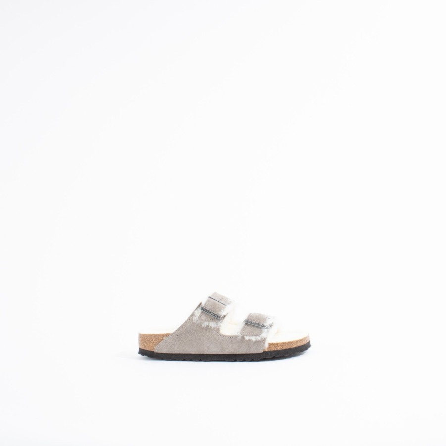 Mules & Slides BIRKENSTOCK | Arizona | Stone Shearling