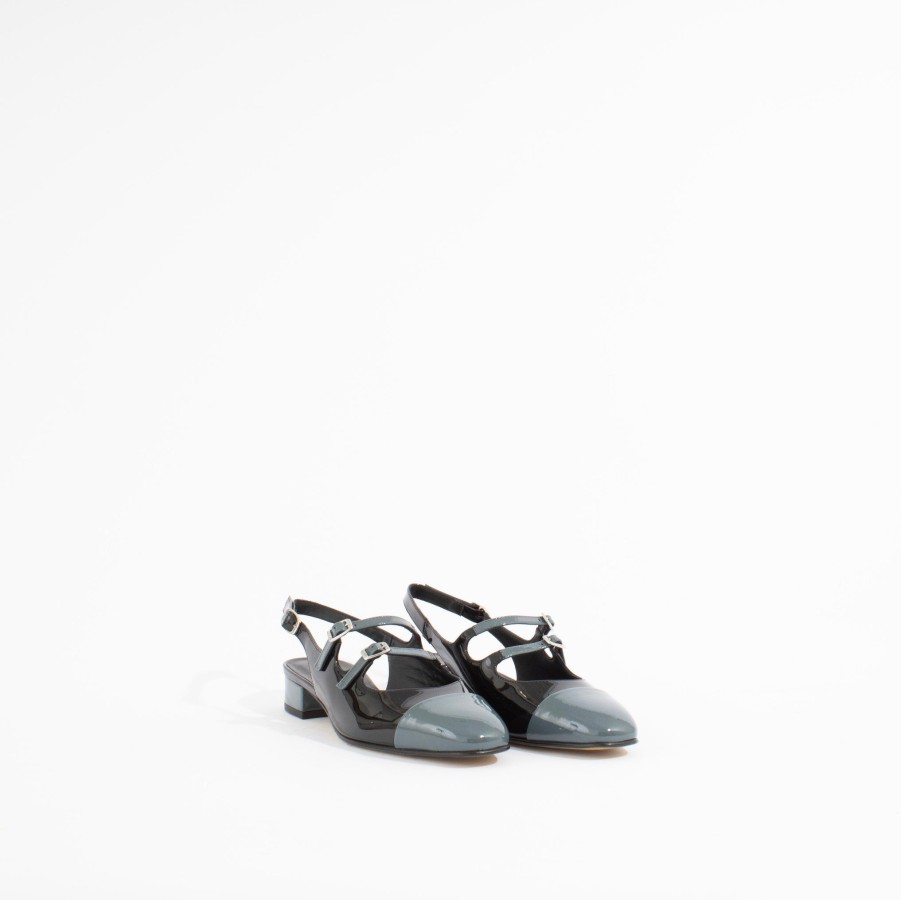 Heels CAREL | Abricot | Black/Teal Patent