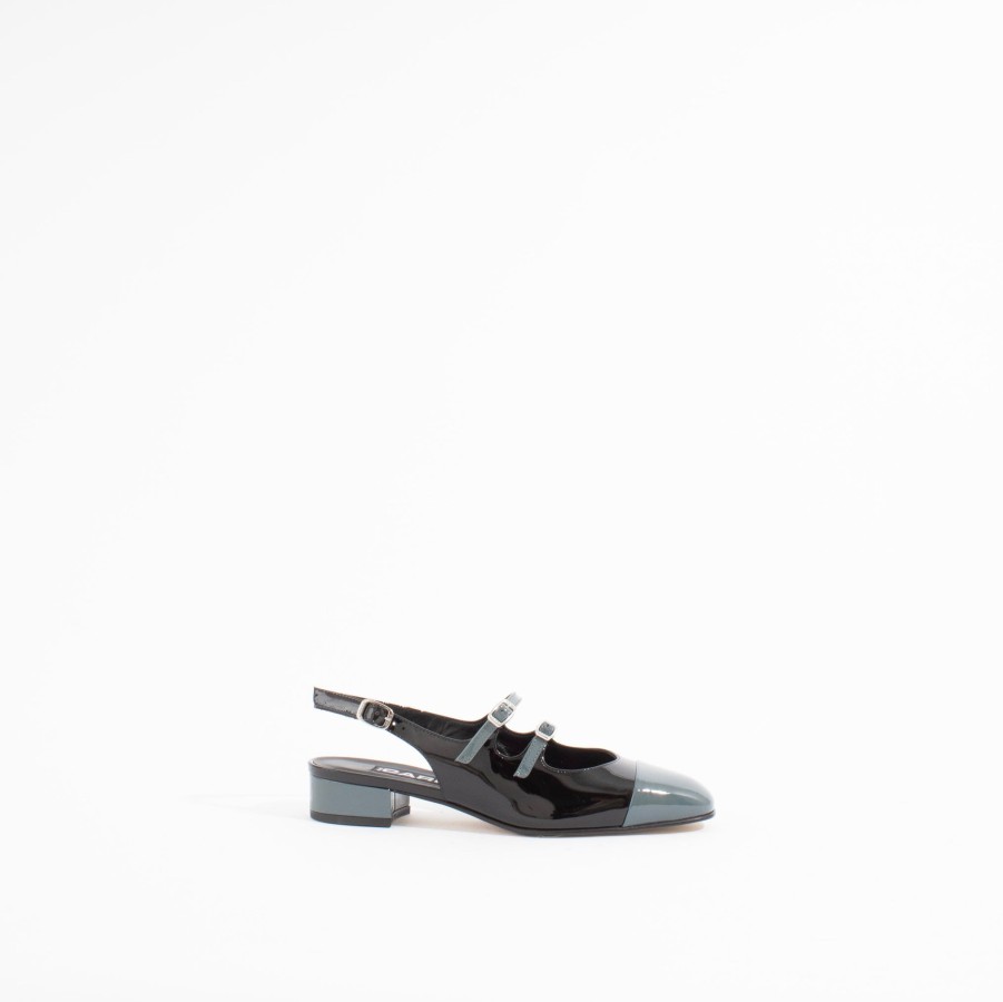 Heels CAREL | Abricot | Black/Teal Patent