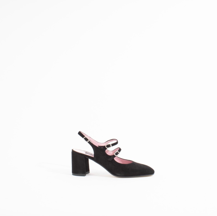 Pumps CAREL | Banana | Black Suede