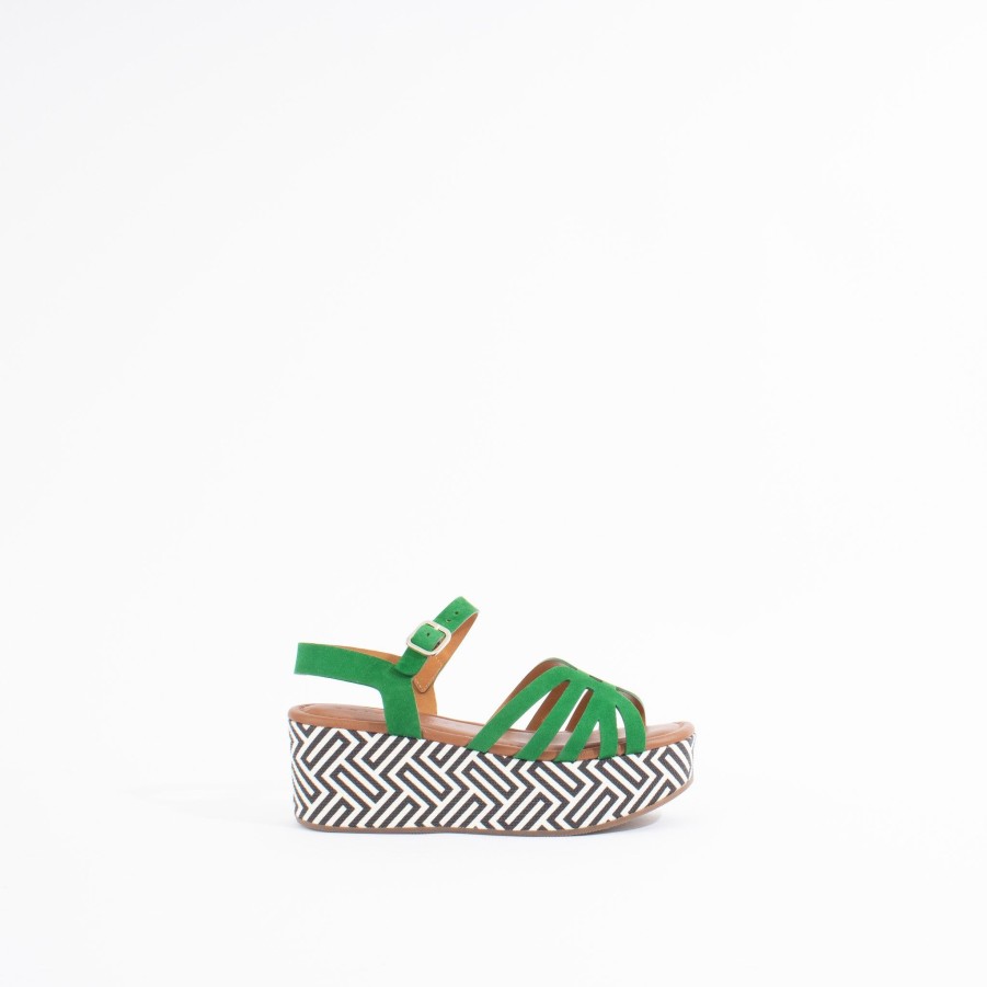 Wedges & Platforms CHIE MIHARA | Donita | Green/Black White Multi