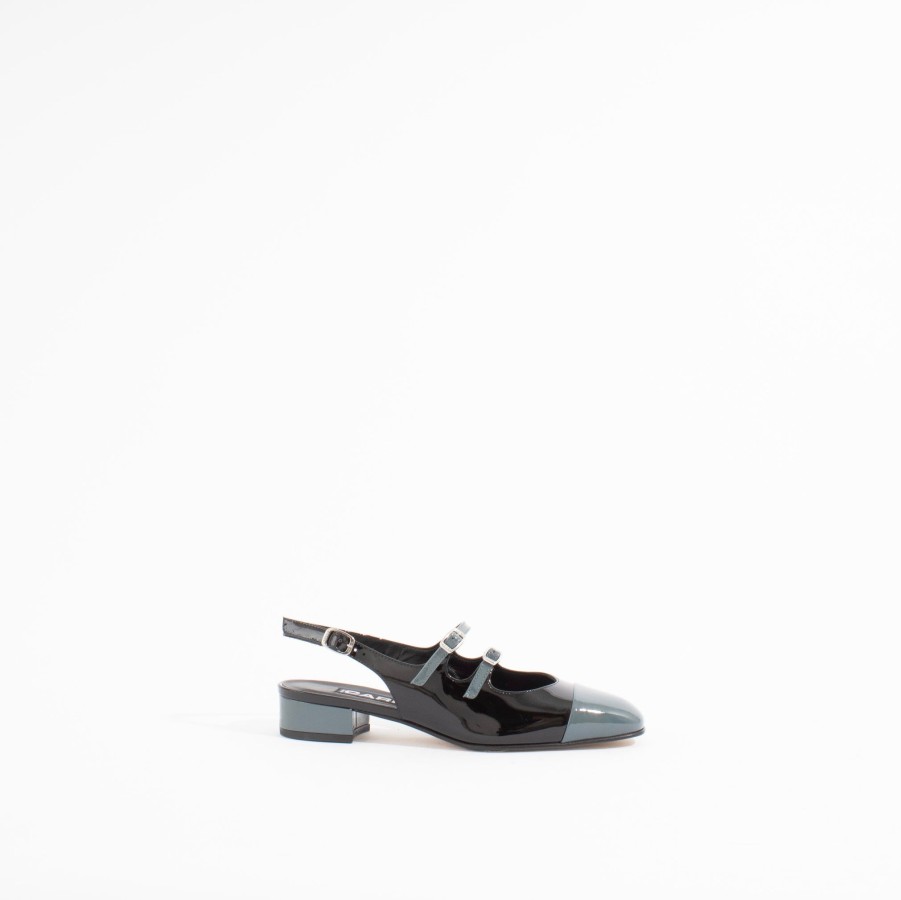 Mules & Slides CAREL | Abricot | Black/Teal Patent