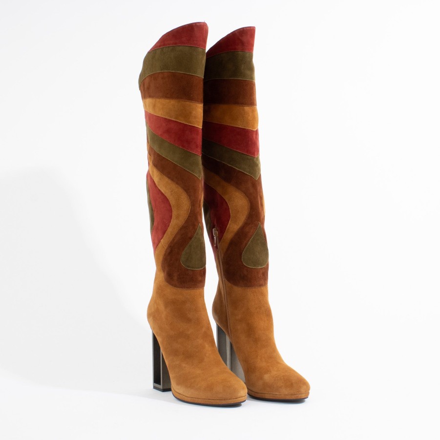 Boots & Booties JEFFREY CAMPBELL | Energy | Brown Suede Combo