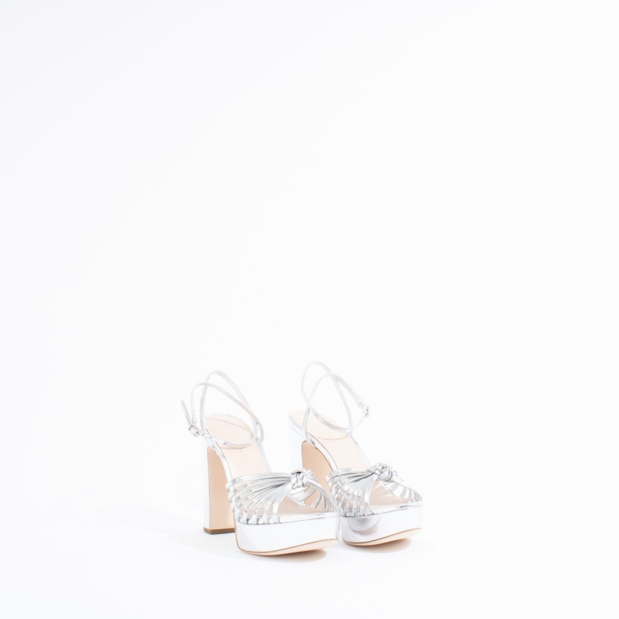 Sandals LOEFFLER RANDALL | Rivka Knot Platform | Silver Metallic