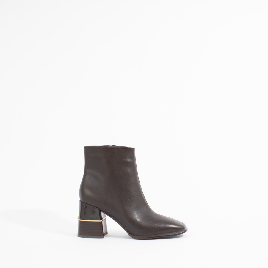 Heels TORY BURCH | Leather Ankle Boot | Chocolate Brown