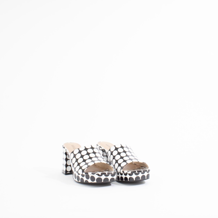 Mules & Slides VANELI | Moyra | Black/White Big Dots