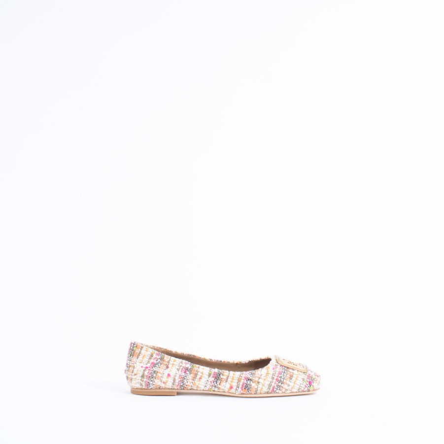 Flats TORY BURCH | Georgia Ballet | Pink/Orange Tweed