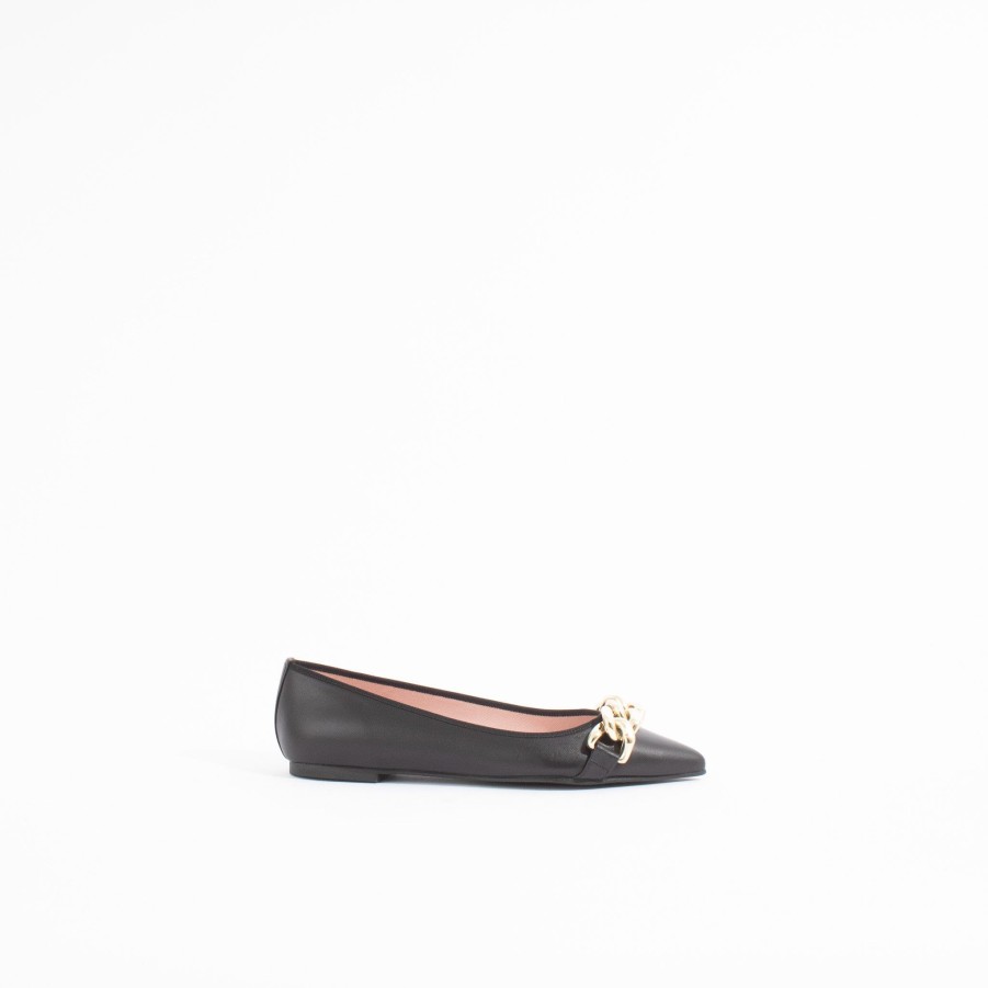 Flats PRETTY BALLERINAS | Ella | Black/Gold