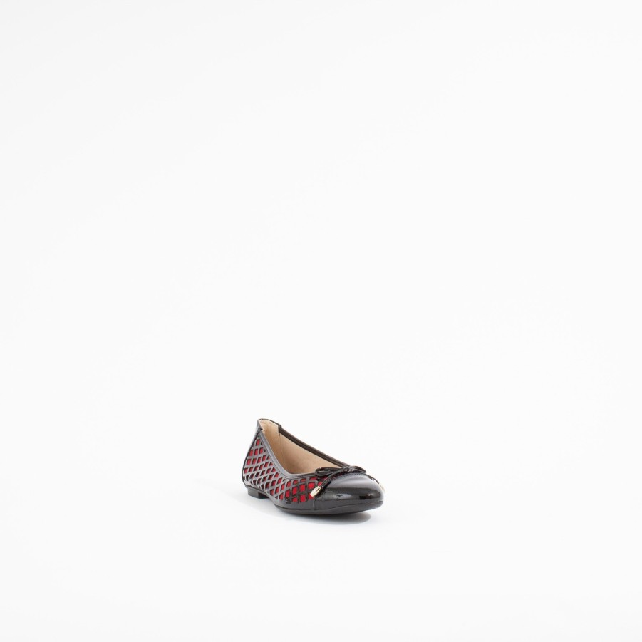 Flats FRENCH SOLE | Hex | Red Suede/Black Pat